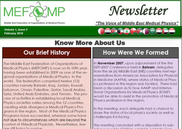 MEFOMP Third Newsletter