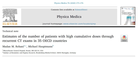 New article about high cumulative doses in Physica Medica Journal