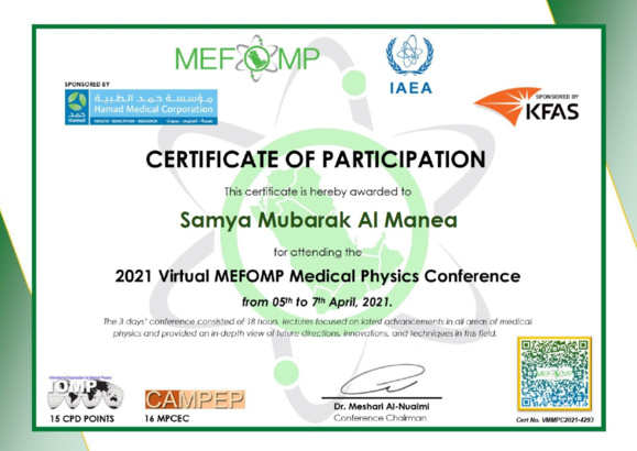 2021 MEFOMP Virtual Conference Certificates