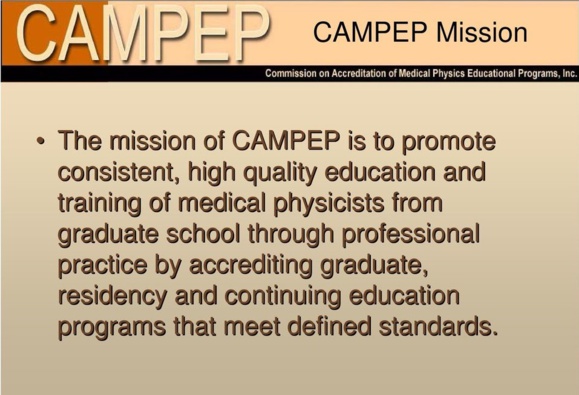 CAMPEP AND IOMP Accredited MEFOMP Conference CAMPEP AND IOMP Accredited MEFOMP Conference