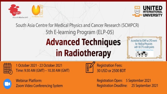 Online Course on Advanced Techniques in Radiotherapy Online Course on Advanced Techniques in Radiotherapy