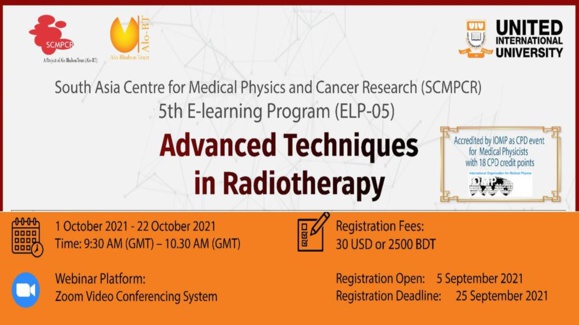 Online Course on Advanced Techniques in Radiotherapy