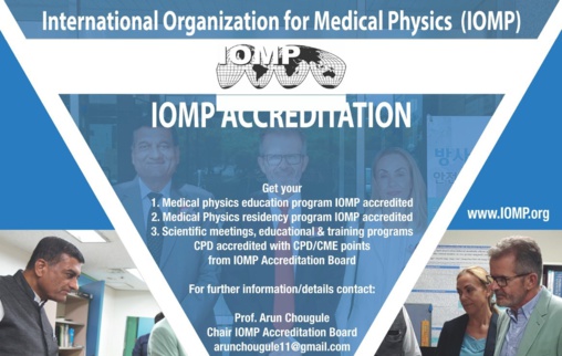 New IOMP accreditation of medical physics E&T activities
