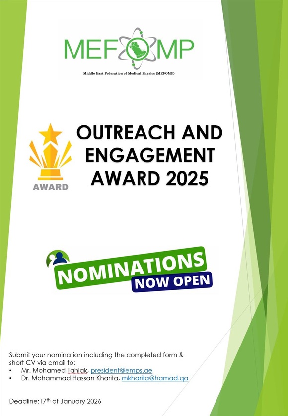 MEFOMP Call for Nominations - 2025 Outreach & Engagement Award Nomination MEFOMP Call for Nominations - 2025 Outreach & Engagement Award Nomination