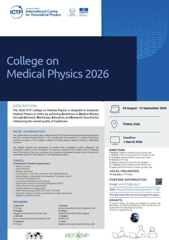 College on Medical Physics 2026 College on Medical Physics 2026