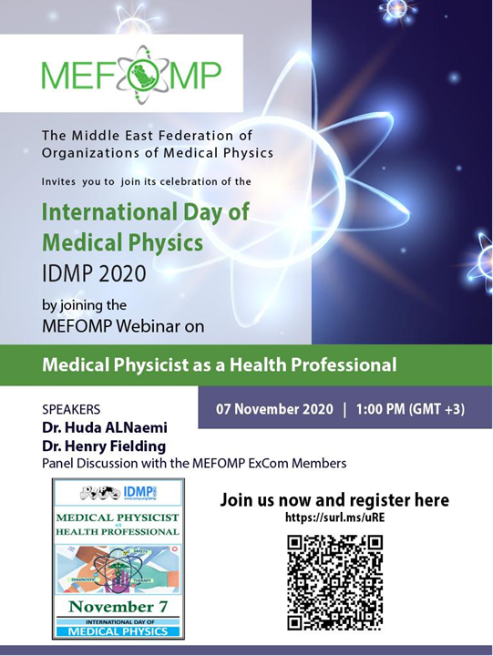 MEFOMP webinar on “Medical Physics as a Health Professional”