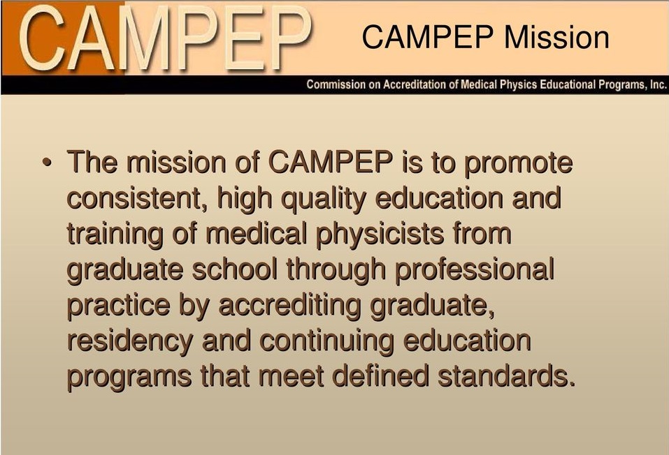 CAMPEP AND IOMP Accredited MEFOMP Conference