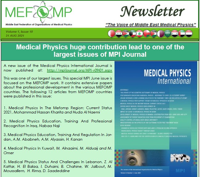 MEFOMP Tenth Newsletter MEFOMP Tenth Newsletter