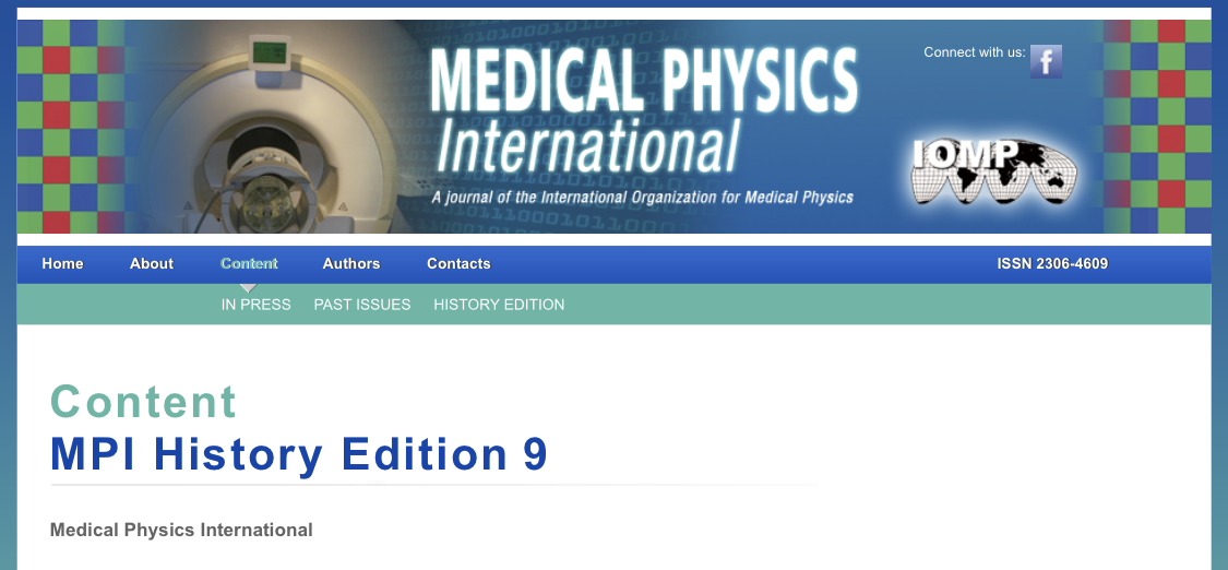 Pioneer Women in Medical Physics in MPI History Edition