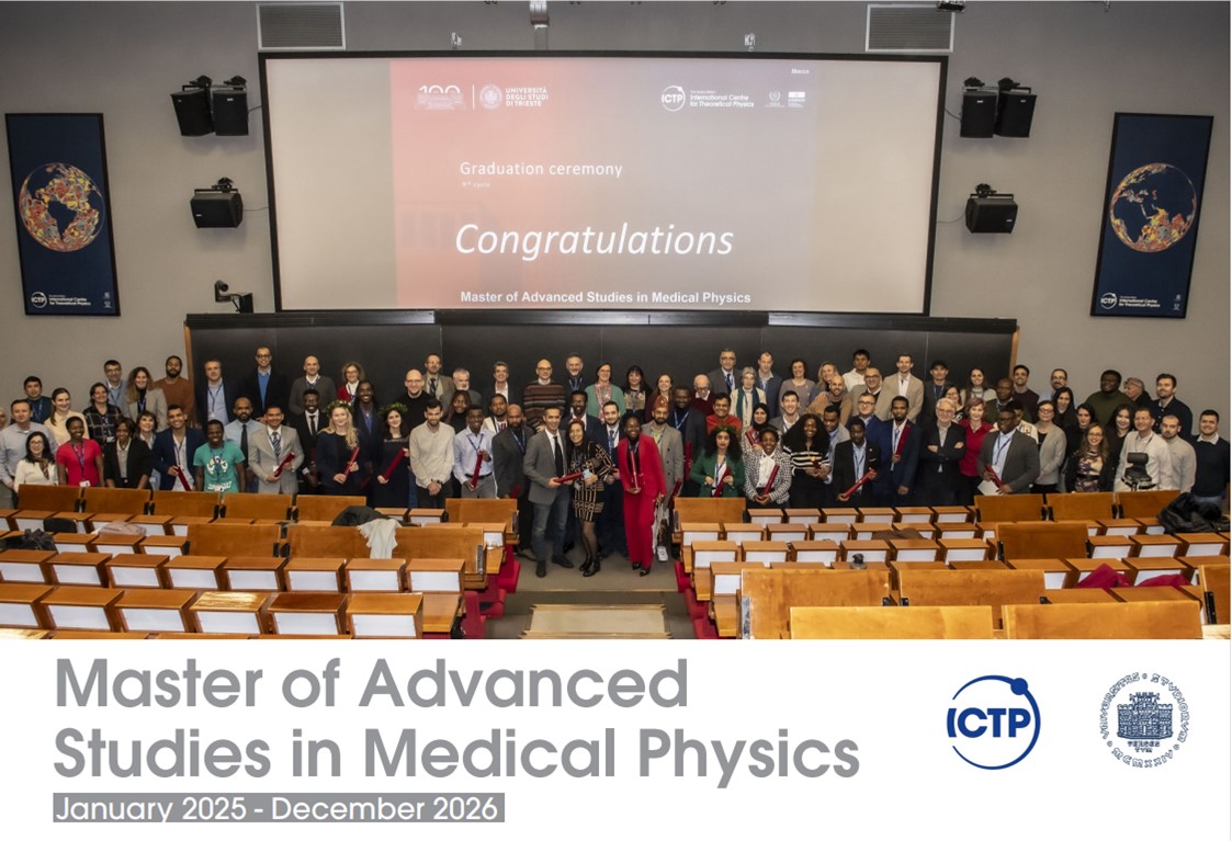Call for Applications for the Master of Advanced studies in Medical Physics ICTP Jan 2025 to Dec 2026