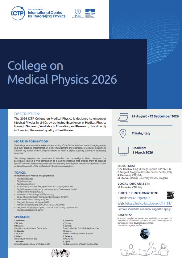 College on Medical Physics 2026