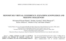 New Article About Virtual 2021 MEFOMP Conference Published in the MPI Journal